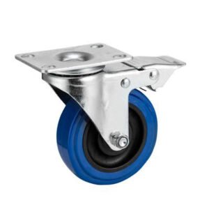 609 4 inches PVC/TPR Dual-axle brake wheel